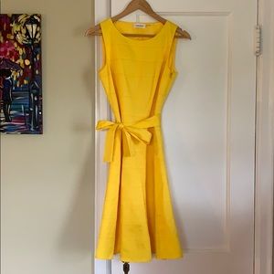 Bright Yellow Calvin Klein Sleeveless Dress